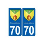 70 echenoz - la - mline blason autocollant plaque stickers ville - couleur : arrondis - angles : arrondis ...