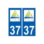 71 bourgogne autocollant plaque - couleur : arrondis - angles : arrondis