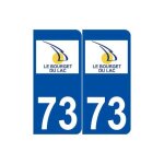 73 le bourget - du - lacz logo autocollant plaque stickers ville - couleur : arrondis - angles : arrondis ...