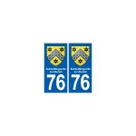 76 sainte - marguerite - sur - duclair blason autocollant plaque stickers ville - couleur : droits - ...