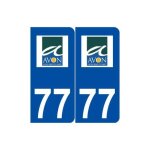 77 avon logo autocollant plaque stickers ville - couleur : arrondis - angles : arrondis