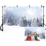 7x5ft hiver au pays des merveilles toile de fond neige paysage scne fort pin arbre photographie fond ...