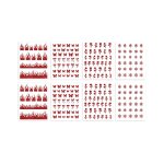 8 feuilles d'autocollants rouges pour nail art - autocollants pour manucure diy et artisanat cr�atif ...