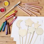 8 pcs bricolage artisanat en bois baguettes de fée, formes dâ¿etoiles inachevées pour la peinture 8 pcs bricolage artisanat en bois baguettes de fée, formes dâ¿etoiles inachevées pour la peinture