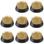 8 pcs fleur grenouilles rond en laiton porte - fleur japonais ikebana vase