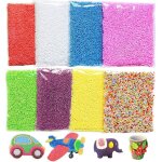 8 pi�ces perles en mousse pour bave diy, boules en polystyr�ne l�ger 5 a 10 mm, id�al pour artisanat ...