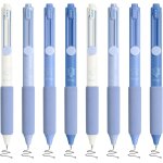 8 stylos gel rtractables esthtiques, encre noire 0, 5 mm fine pointe pour agenda et planification, ...