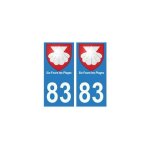 83 six - fours - les - plages autocollant plaque immatriculation ville - couleur : droits - angles : ... 83 six - fours - les - plages autocollant plaque immatriculation ville - couleur : droits - angles : ...