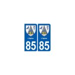 85 l'�pine blason autocollant plaque stickers ville - couleur : droits - angles : droits