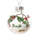 8cm clair artisanat boule sph�re pour les boules de no�l de mariage favours4pcs - vert