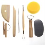 8pcs - ensemble d'outils en cramique de poterie, bricolage, outils de moulage en cramique, couteau ...