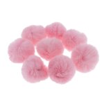8pcs moelleux fausse fourrure pom pom boule porte - cls pour chapeau sac accessoires 6cm rose
