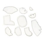 8pcs / set 12in acrylic template ruler set memory quilting ruler for sewing template patchwork a