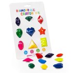 9 couleurs diamant forme crayons non toxique lavable peinture dessin cire pour b�b�
