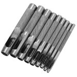 9pcs cuir hollow punch set ceinture trou puncher artisanat cuir outil 2. 5 - 10mm