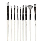 9pcs gouache aquarelle pinceaux nylon laine antirouille forte absorption deau artiste pinceaux pour ...