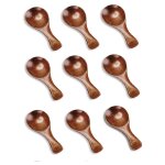 9pcs petites cuillres en bois, 3, 2 pouces petites cuillres en bois pour bocaux, brun mini cuillres ...