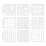 9pcs pochoir bricolage dessin moule r�utilisable creux art mod�les pour cahier journal scrapbook projets ...