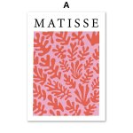 Abstrait matisse lignes botaniques vintage boho, toile d'art mural, affiches et imprim�s, images murales ...