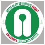 Acces gilets de sauvetage enfant - 5cm - sticker / autocollant