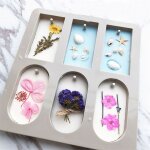 Accessoires d'artisanat de moule de savon de fleur, bougies de soja en silicone bricolage comprims de ...