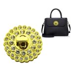 Accessoires de quincaillerie pour sac a main - 5 serrures rondes en diamant de Accessoires de quincaillerie pour sac a main - 5 serrures rondes en diamant de