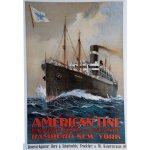 Affiche american line hambourg new york Affiche american line hambourg new york