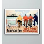 Affiche american line - new york