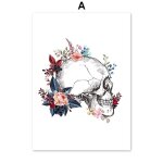 Affiche d'anatomie organes humains avec fleurs, art mural vintage, toile, peinture, imprims nordiques, ...