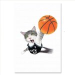 Affiche de basket ball en forme de chat, art mural modulaire, image imprimée en hd, peinture sur toile ... Affiche de basket ball en forme de chat, art mural modulaire, image imprimée en hd, peinture sur toile ...