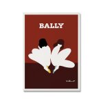 Affiche de chaussures de fille bally, a la mode, talons hauts, toile rtro minimaliste, photos murales ...