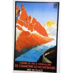 Affiche chemin de fer a cremaillere de chamonix au montenvers Affiche chemin de fer a cremaillere de chamonix au montenvers