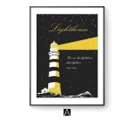 Affiches de dessin anim� abstrait, impression hd, lampe de table jaune, peinture artistique sur toile, ...