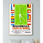 Affiche handball, coupe du monde 1948