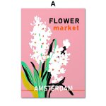 Affiches et imprims d'art botanique de new york, abstrait, peinture sur toile murale, images murales ...