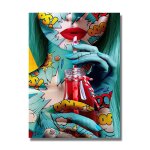 Affiches et imprims d'art mural pour femmes, graffiti moderne, art de rue, sexe, cavans, peinture, tableau ...