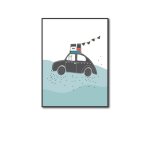 Affiches et imprims de bateau de poisson de baleine aquarelle, peinture sur toile d'art nordique de ...