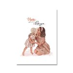 Affiches et imprimés pour maman et fille, peinture sur toile a la mode, pour salon, amour, cadeau de ... Affiches et imprimés pour maman et fille, peinture sur toile a la mode, pour salon, amour, cadeau de ...