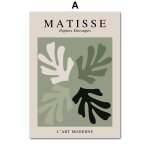 Affiches et imprim�s nordiques minimalistes de style boho, feuille matisse abstraite, peinture sur toile ...