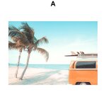 Affiches et imprimés de paysage de plage de mer, peinture sur toile de paysage de mer nordique, parasol, ... Affiches et imprimés de paysage de plage de mer, peinture sur toile de paysage de mer nordique, parasol, ...