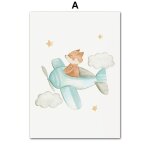 Affiches et imprimés de style nordique avec eléphant, cochon, renard, lapin, lune, avion, voiture, toile ... Affiches et imprimés de style nordique avec eléphant, cochon, renard, lapin, lune, avion, voiture, toile ...