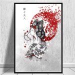 Affiche imprimée japonaise a l'encre zen, peinture a l'huile sur toile, images murales pour salon sans ... Affiche imprimée japonaise a l'encre zen, peinture a l'huile sur toile, images murales pour salon sans ...