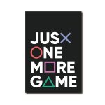 Affiche de jeu one more, impression de symboles, joystick, manette de jeu, contrleur pour chambre de ...