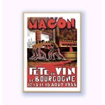 Affiche macon 1933 fete vin bourgogne