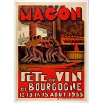 Affiche macon f�te du vin de bourgogne 1933