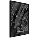 Paris prix - affiche murale encadrée city map new york dark 40 x 60 cm noir Paris prix - affiche murale encadrée city map new york dark 40 x 60 cm noir