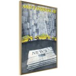 Paris prix - affiche murale encadrée metropolis news 30 x 45 cm or Paris prix - affiche murale encadrée metropolis news 30 x 45 cm or
