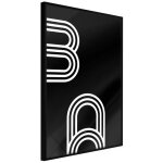 Affiche murale encadr�e  twisted paper clips  21 x 30 cm noir