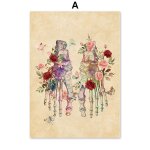Affiches murales et imprims d'anatomie, toile vintage, image nordique pour dcor de maison 40 * 40cm ...