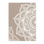 Affiche murale de yoga zen beige, mandala floral, toile d'art murale imprime boho, peintures artistiques ...